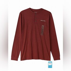 NWT Men’s Columbia sportswear long sleeve Omni-wick burgundy T-shirt 2X tall